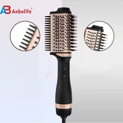 2-in-1 Titanium Hair Brush Styler with 1200W Power 3 Temperature Levels and 2 Speed Settings for Easy Hair Styling