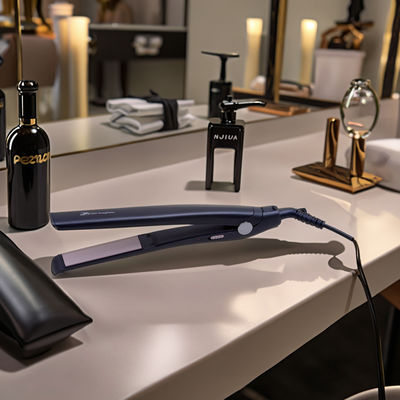 PTC Heating Hair Straightener and Curler with Ceramic and Tourmaline Coating Plates and 360° Swivel Power Cord