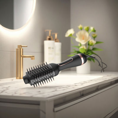 Multifunction Electric Hair Dryer Brush with Oval Barrel for Easy Styling at Home Salon or Travel
