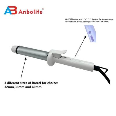 Dual Ion Therapy Hair Curler with LED Display and 4 Temperature Levels for All Hair Types