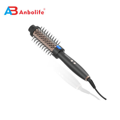 ANBOLIFE 2 in 1 Heated Round Hot Air Brush with 15s Fast PTC Heating and 32/38mm Barrel for Volumizing and Straightening Hair