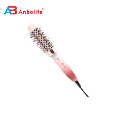 ANBOLIFE 2 in 1 Heated Round Hot Air Brush with 15s Fast PTC Heating and 32/38mm Barrel for Volumizing and Straightening Hair