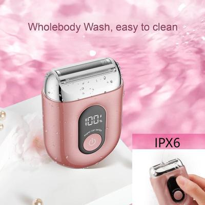 Lady Electric Shaver with Digital Display Rechargeable 450mAh IPX6 Waterproof Body Trimmer for 90 Minutes Runtime