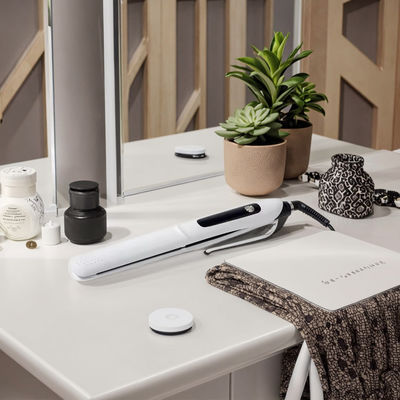 Professional Hair Straightener and Flat Iron with 10 Temperature Levels 130-230°C Range and Teflon Plates for Smooth Frizz-Free Hair