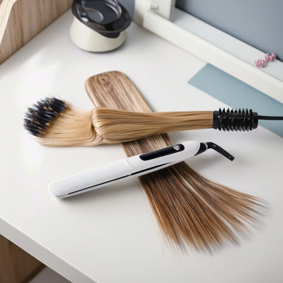 Professional Hair Straightener and Flat Iron with 10 Temperature Levels 130-230°C Range and Teflon Plates for Smooth Frizz-Free Hair