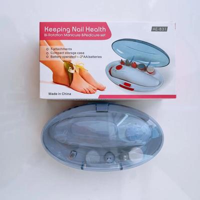 Professional Portable Nail File Set and Battery Operated Nail Drill Machine for Pedicure Tools