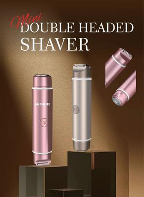 2-in-1 Electric Shaver for Women with 90 Min Working Time and 400mAh Battery - Full Body Double Headed Trimmer