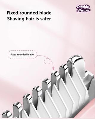 2-in-1 Electric Shaver for Women with 90 Min Working Time and 400mAh Battery - Full Body Double Headed Trimmer