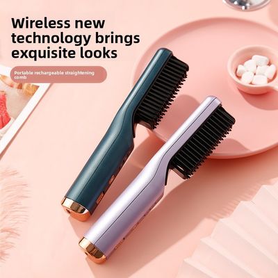 ANBOLIFE Wireless Rechargeable Mini Hair Straightener with Ceramic Plates for Home Use