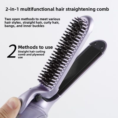 35W Power Dual-Use Hair Straightener and Curling Iron with Tourmaline Ceramic Plates