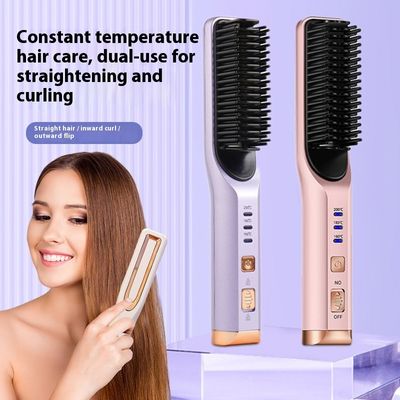 ANBOLIFE Wireless Rechargeable Mini Hair Straightener with Ceramic Plates for Home Use