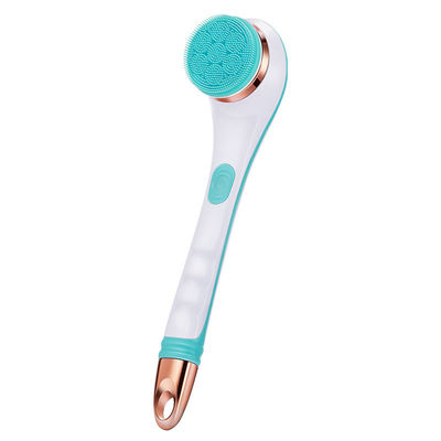 Fully Automatic Rechargeable Electric Bath Brush with Long Handle Silicone Body Massage Scrubber