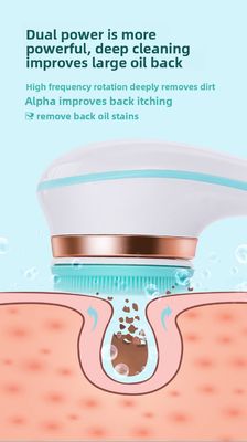 Fully Automatic Rechargeable Electric Bath Brush with Long Handle Silicone Body Massage Scrubber