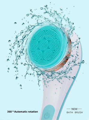 Fully Automatic Rechargeable Electric Bath Brush with Long Handle Silicone Body Massage Scrubber