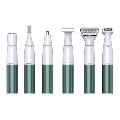 6-in-1 Multifunctional Women's Shaver Epilator Set with 1200mAh Battery Stainless Steel Blade and Free Spare Parts