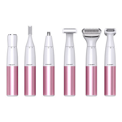 6-in-1 Multifunctional Women's Shaver Epilator Set with 1200mAh Battery Stainless Steel Blade and Free Spare Parts