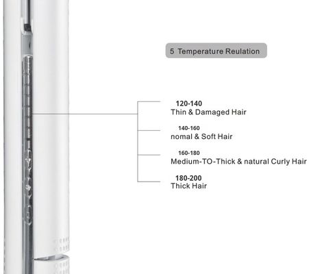 ANBOLIFE 5 Temperature Adjustment Electric Hair Straightener and Curler with 45W Power and 1 Year Warranty