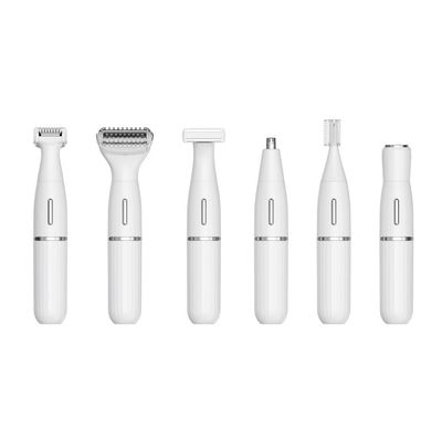 Six-In-One Multifunctional Electric Shaver Set with USB Charging Fully Waterproof for Eyebrow Trimming and Household Use