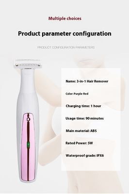 ANBOLIFE Rechargeable Electric Shaver with 1200 mAh Battery 1 Hour Charging and 61-90 Min Runtime for Ladies
