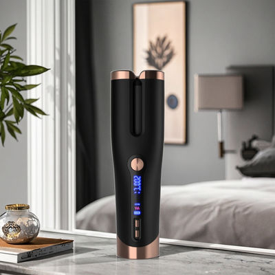 Cordless Ceramic Auto Hair Curler with 4 Temperature Settings and Fast Heating for All Hair Types