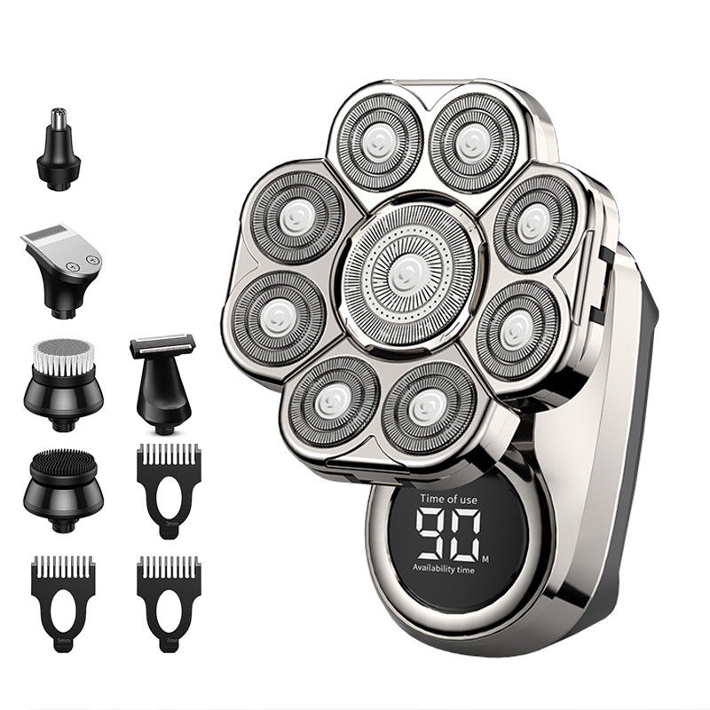 6 In 1 Waterproof Head Shaver Multifunctional Grooming Kit Cordless Electric Razor