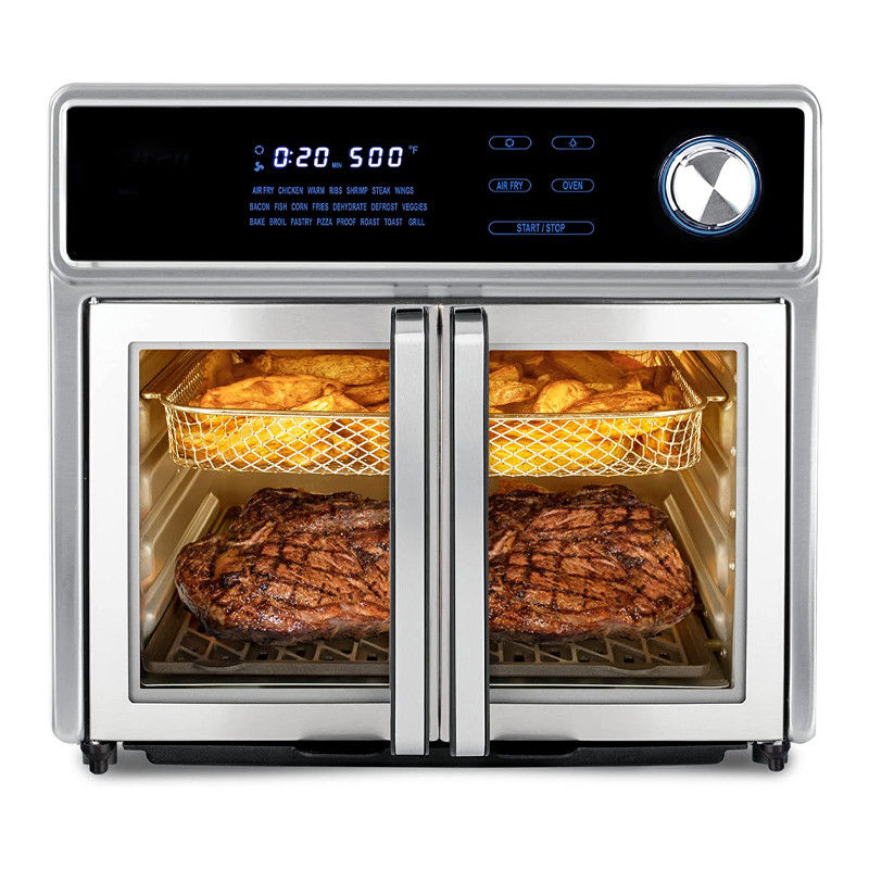 1700W Air Fryer Ovens French Door 5.5L 6.5L 23L Healthy Oil Free Stainless Steel
