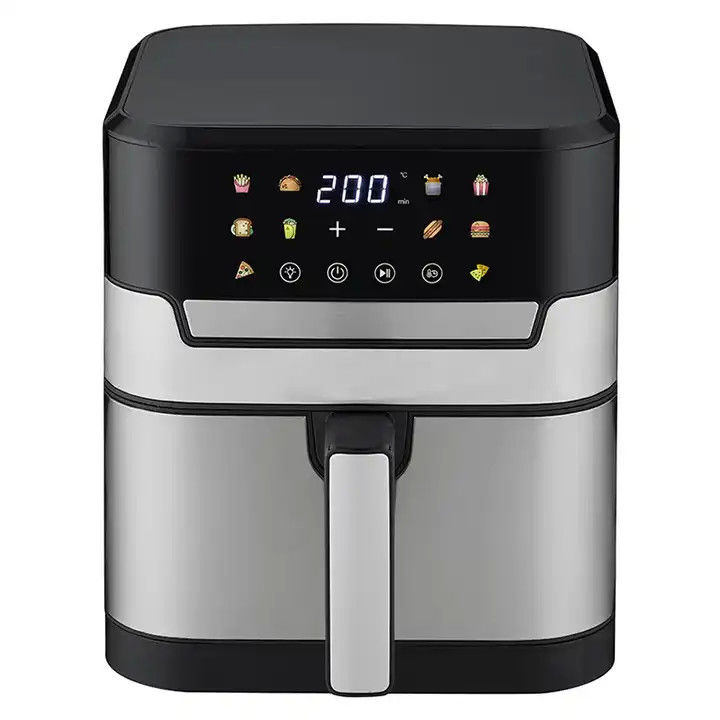 Smart Touch Screen Beautiful 6qt Digital Air Fryer 8 In 1 Custom Oil Free Electric Deep Hot