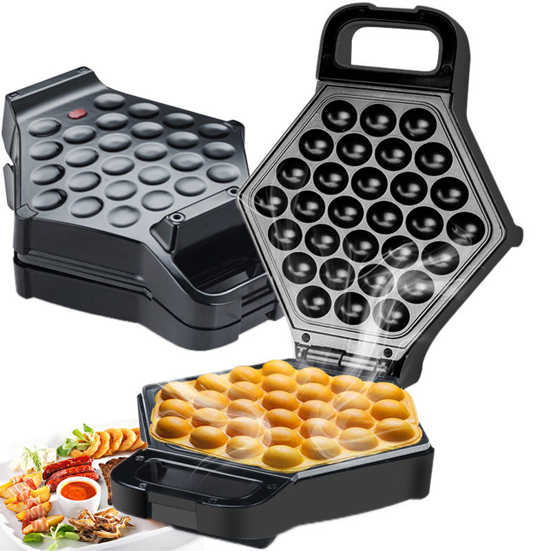 Smokeless Electric Bubble Waffle Maker With Ptfe Non Stick Material For Household Use