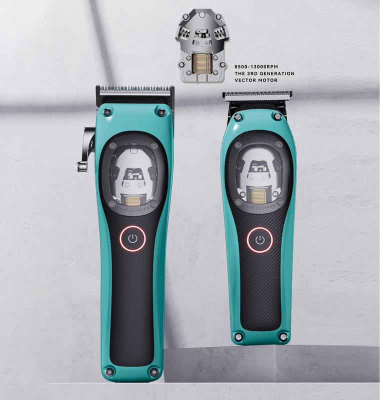 High Speed Vector Motor Hair Clipper with Titanium Alloy Blade for Professional Beard Trimming