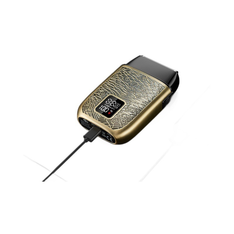 Professional Men's Electric Shaver with 500mAh Battery Stainless Steel Blades and Full Body Wash