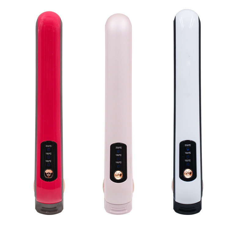 Compact Hair Curling Wand with 160-200°C Temperature Range and 1 Year Warranty Dual-Purpose Hair Straightener