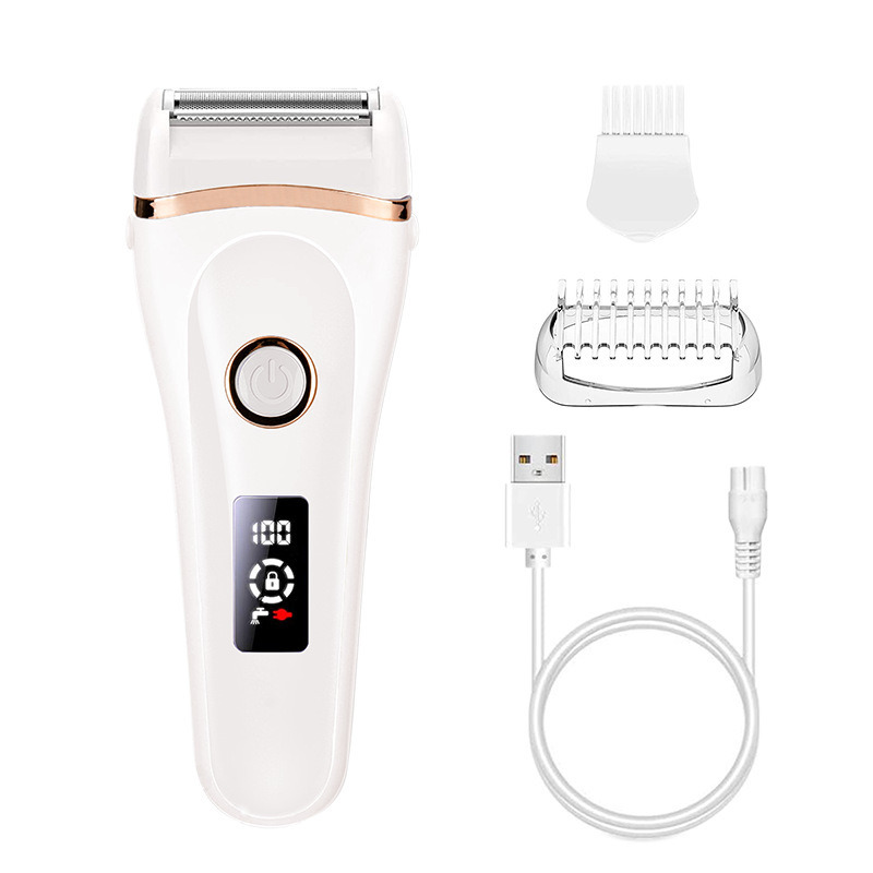 USB Rechargeable Electric Shaver and Epilator with Free Spare Parts Washable Design and Stainless Steel Blades for Private Areas