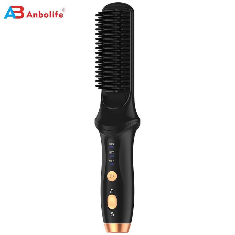 USB Rechargeable Cordless Hair Straightener Brush with 38W Power and 1-3h Charging Time for Easy Styling